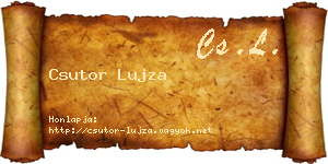 Csutor Lujza névjegykártya